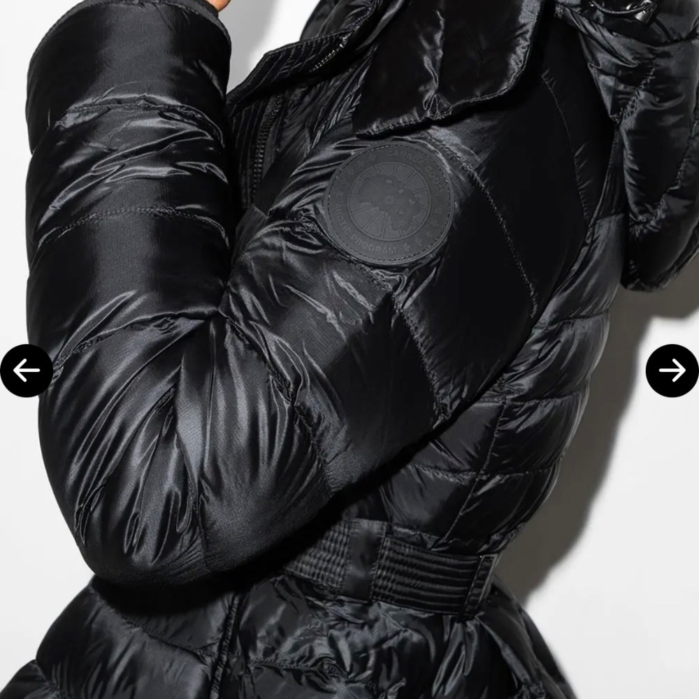 Rare CANADA GOOSE Dyrow Down Jacket Coat Black Label Angel Chen Peplum Two Way